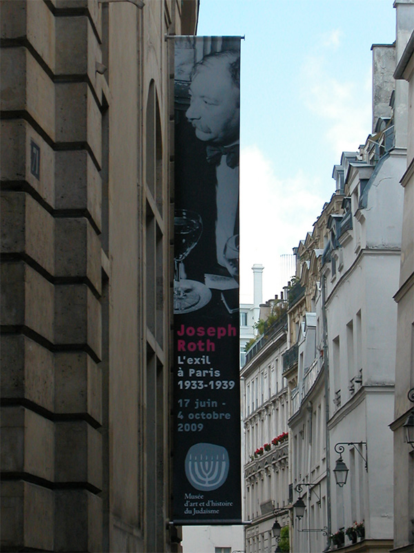Ausstellung „Joseph Roth im Exil in Paris 1933 bis 1939“ im Musée d’art et d’histoire du Judaïsme in Paris. Foto: Heinz Lunzer.