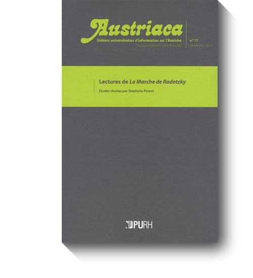 Titel der Zeitschrift „Austriaca“ Nr. 77/2013/2014. © Presses universitaires de Rouen et du Havre, 2014
