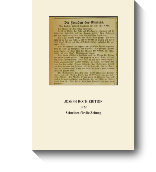 Titel des 23. Bandes der Schriftenreihe der Internationalen Joseph Roth Gesellschaft
