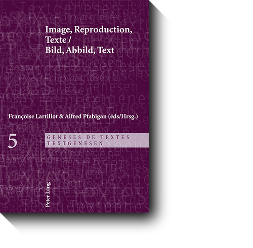 Titel des Buches „Image, Reproduction, Texte / Bild, Abbild, Text.“ © Lang, 2012