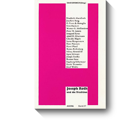 Titel des Buches „Joseph Roth und die Tradition“. © Agora, 1975